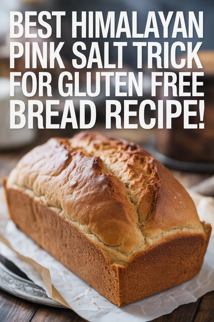 A Pinterest style image of Himalayan Pink Salt Trick for Gluten Free Bread Recipe!