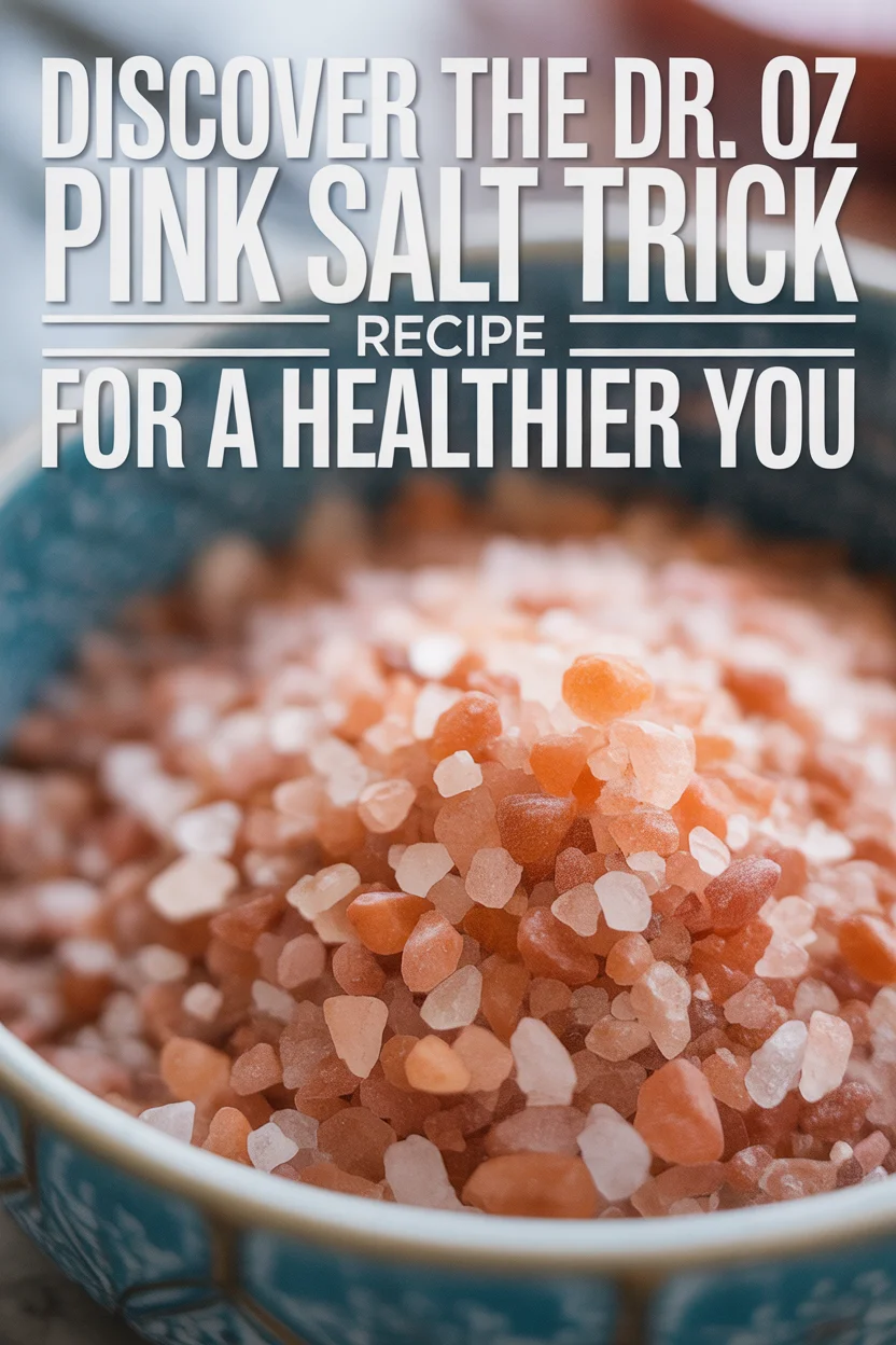 Discover the Dr Oz Pink Salt Trick Recipe for a Healthier You